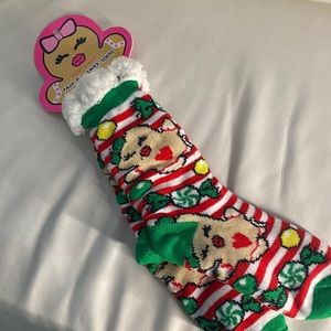 Betty Johnson Faux Fur Christmas Socks